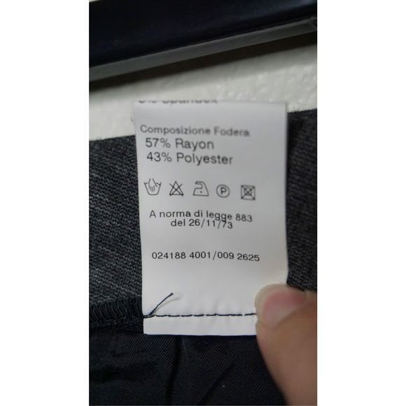 Peserico Straight Leg Rayon Blend Dress Pants Women's IT 40 US 4 Gray Made in It - Picture 7 of 7